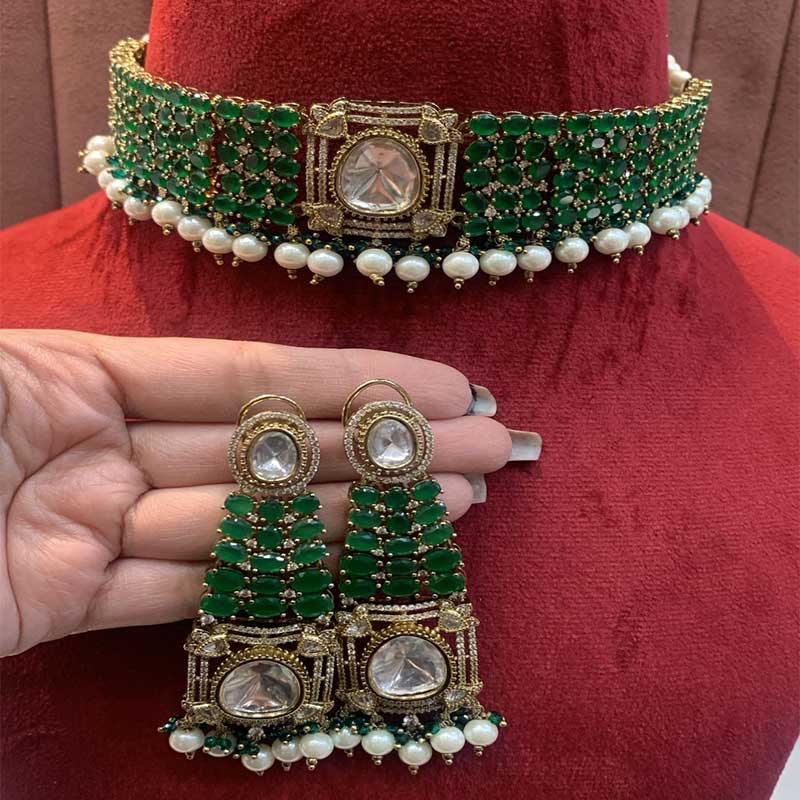 Green Pearl Choker Set