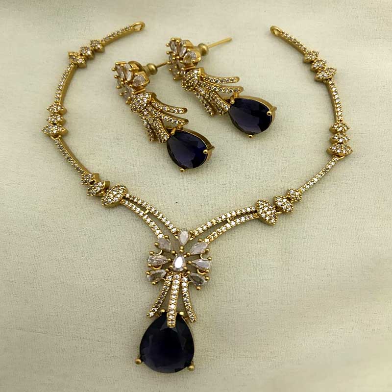 Necklace Set Gold Black